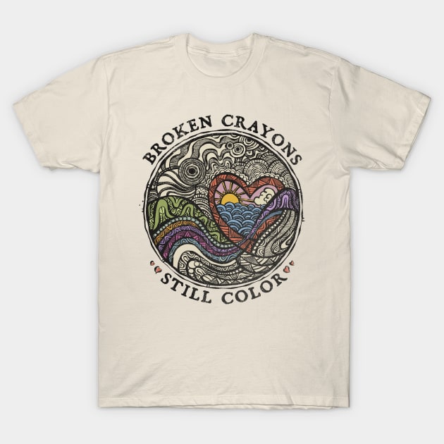 Broken Crayons Still Color T-Shirt by kg07_shirts